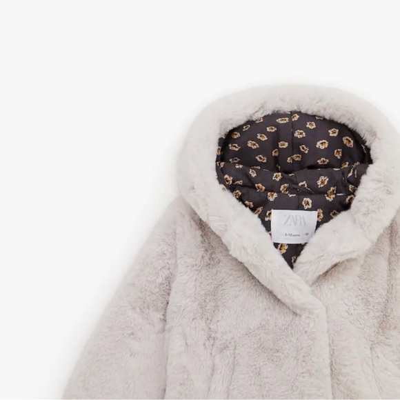 Zara Toddler Faux Fur Coat - Size 2-3 Years - NWT - Picture 4 of 9